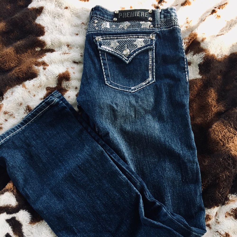 🍁Bling bootcut jeans